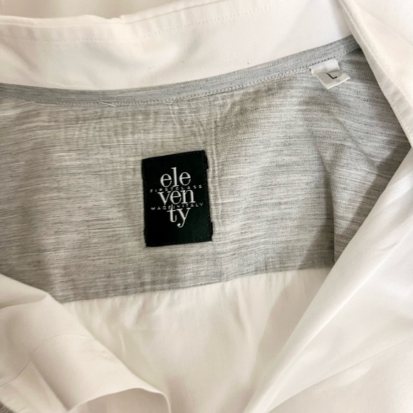 Eleventy White Casual Button Down Shirt - Picture 1 of 3